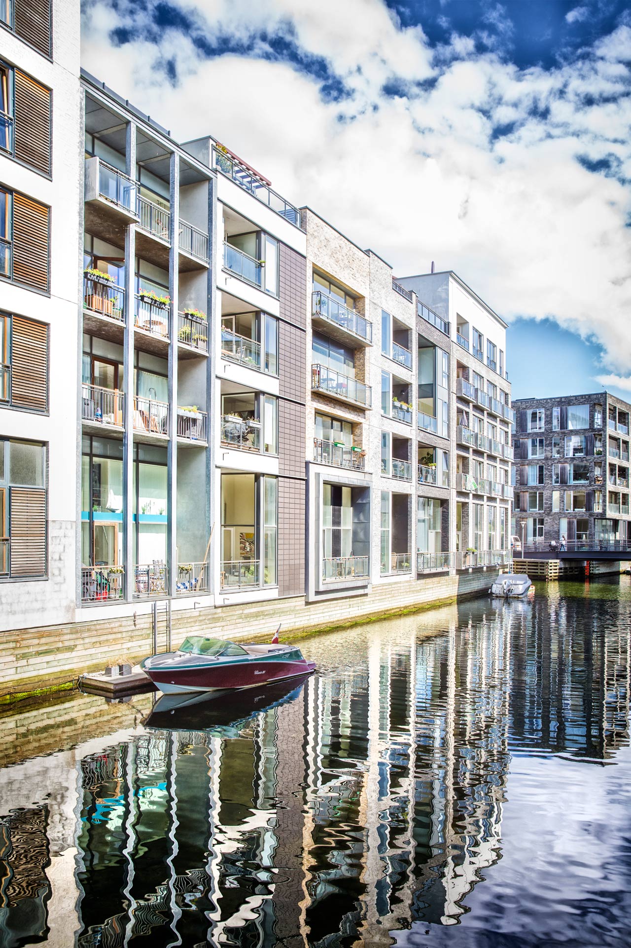 Sluseholmen, altan, kanalby, København, arkitekturfotograf, tagterrasse, lejelighed